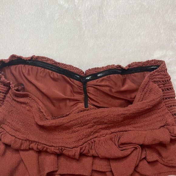 American Eagle Crochet Front Tie Lightweight Viscose Crop Top Women's Sz Medium - Picture 6 of 12